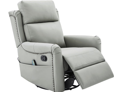 Manual Recliner Swivel Rocking Chair With 8 Point Massage And Heating