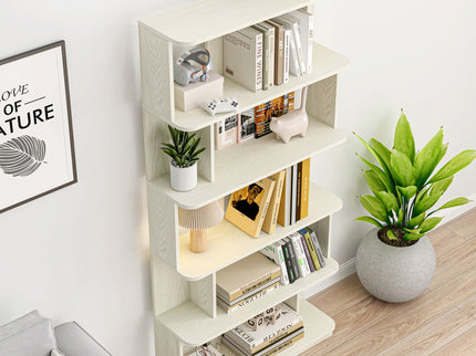Modern 5 Tier Open Storage Bookcase