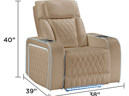 Electra - Power Reclining Set With Power Headrests, Massage And LED Lighting
