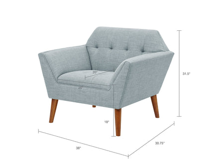 Modern Lounge Chair With Button Tufting