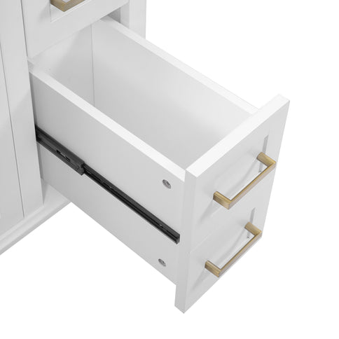 Modern Bathroom Vanity With Sink, Storage Cabinet, Soft Close Doors, Deep & Standard Drawers