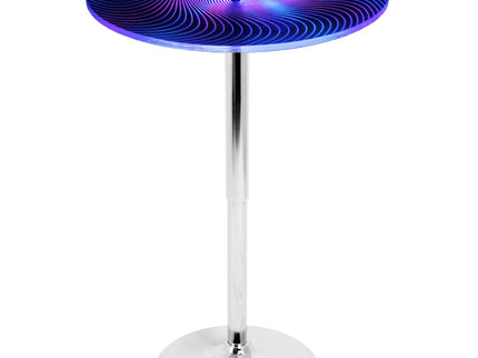 Spyra - Contemporary Light Up Adjustable Bar Table - Multi