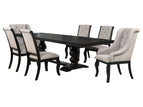Black / 7 Pc. Table, 4 Side Chairs, 2 Arm Chairs