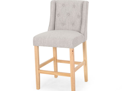 Vienna - Contemporary Fabric Tufted & Wingback Counter Stools (Set of 2)