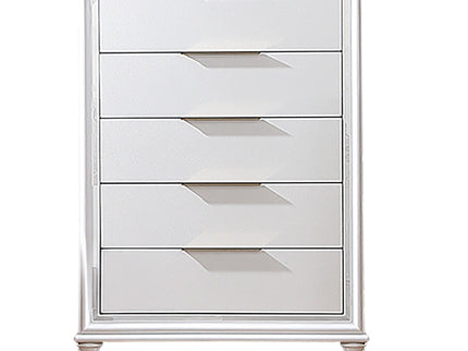Bedroom Chest With 5 Drawers Storage Furniture - White