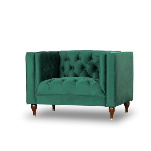 Evelyn - Mid-Century Modern Tufted Back Lounge Chair