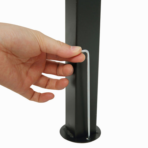 Outdoor Grill Gazebo With Double Tier Soft Top Canopy, Steel Frame, Bar Counters & Hook