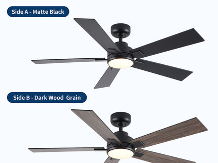 Reversible Motor Integrated LED Dimmable Ceiling Fan With Light