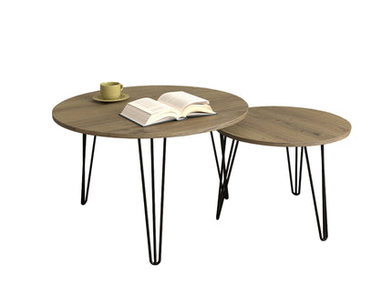 Round Nesting Coffee Table For Living Room (Set of 2)