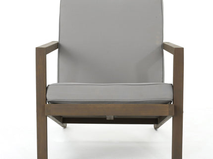 Celestaria - 3 Piece Outdoor Chat Set With Adirondack Chairs, Cushions And Side Table