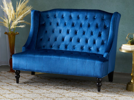 Nurturing - Upholstered Loveseat With Wing Back And Diamond Tufting