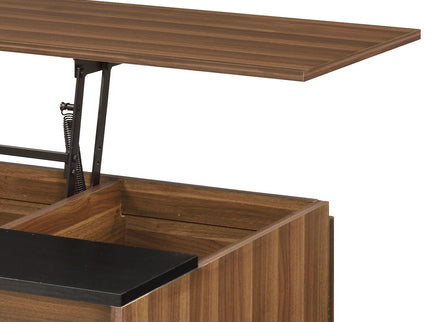 Avala - Coffee Table With Lift Top - Walnut / Black