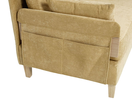Mid Century Modern Foldable Sofa Bed, 3 In 1 Convertible Sleeper With 3 Pillows