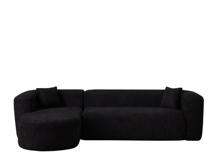 L - Shape Boneless Cloud Couch With 2 Throw Pillows For Living Room