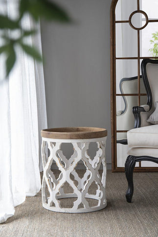Stylish Rustic Round Wooden Table