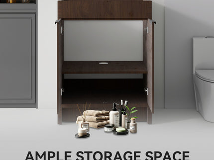 Freestanding Bathroom Vanity Cabinet With Soft Close Doors, Cabinet Only