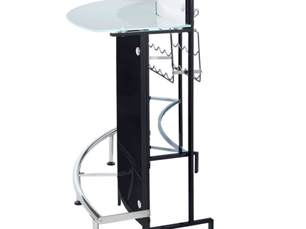 Keystone - Home Bar With Stemware & Wine Storage - Black