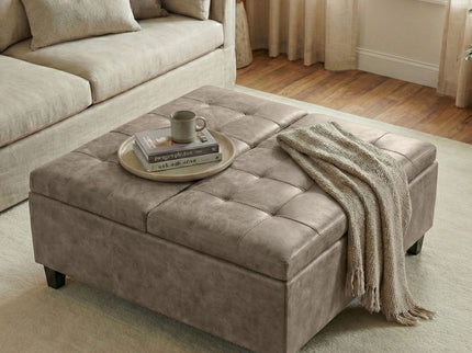 Harrison - Square Coffee Table Ottoman - Brown