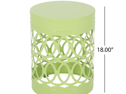 Outdoor Metal Large End Table, Modern Design
