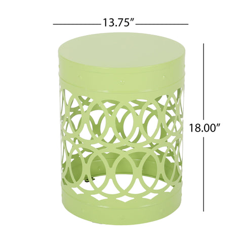 Outdoor Metal Large End Table, Modern Design