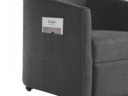 Power Lift Recliner Barrel Shape Reclining Chair With Footrest And Side Pocket