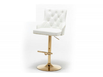 Adjustable Swivel Bar Stool With Nailhead Trim (Set of 2)