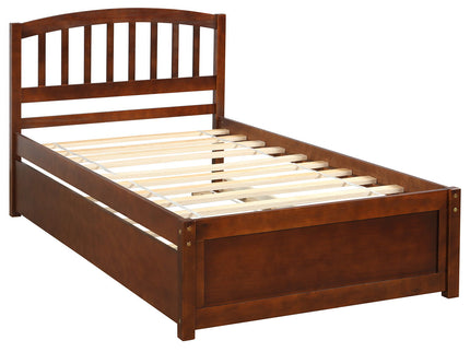 Platform Bed Wood Bed Frame With Trundle
