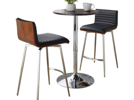 Mason - 3 Piece Swivel Mid Century Modern Counter Height Dining Set With Adjustable Table