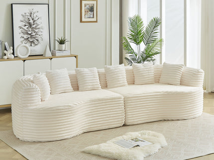 Sectional Sofa, Oversized 4 Seater With Deep Seat Design