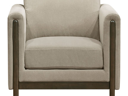 Fisher - Upholstered Panel Arm Accent Chair - Taupe