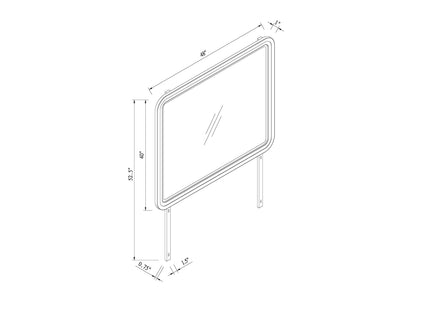 Malco - Large Scale Mirror For Dresser - Oak