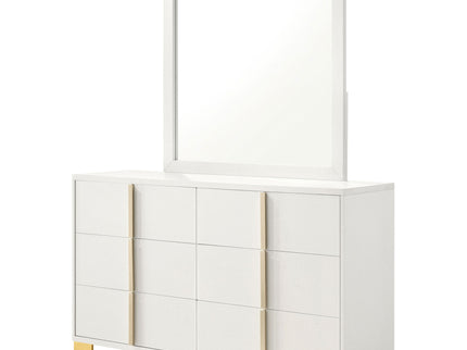 6 Drawer Dresser With Mirror - White