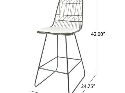 Yearning - Iron Counter Stool With Water Resistant Cushion
