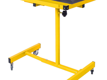 Adjustable Tear Down Work Table With Drawer For Garages, Repair Shops, And Diy, Portable, (4) 2.5" Swivel Casters, 220 Pound Capacity, Rubber Corners, Heavy Duty Steel