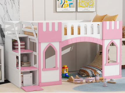 Loft Bed With Storage Staircase And Windows