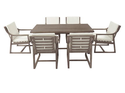 7 Piece Modern Outdoor Dining Set, Patio Furniture