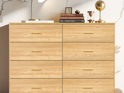 Modern Drawer Dresser For Bedroom, Ample Storage Wide Chest Of Drawers