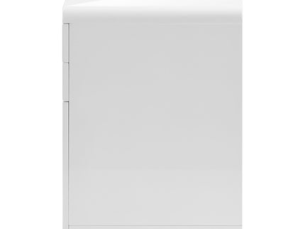 File Cabinet, Rolling Mobile, Storage Drawers, Printer Stand, Office, Work, Glossy Contemporary, Modern - White