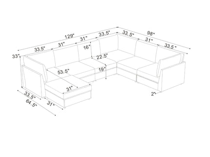 Modular Sectional With Custom Configuration