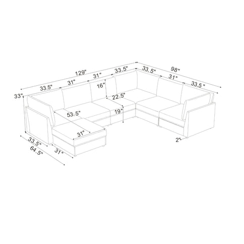 Modular Sectional With Custom Configuration