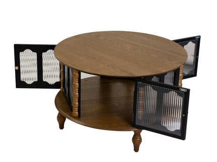 Round 3 Door Storage Coffee Table For Living Room