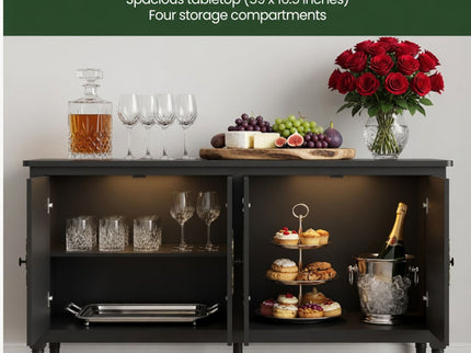 Vintage Buffet Cabinet With Adjustable Shelves