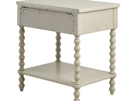 Traditional Durable Nightstand Table With Drawer And Shelf