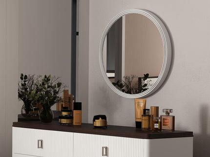 Carena - Round Mirror - Gray