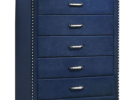 5 Drawer Bedroom Chest With Crystal Pulls