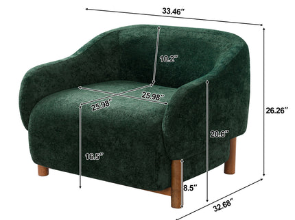 Modern Accent Chair With Recessed Arms And Tight Back