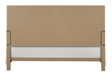 Panel Bed Frame With Unique Headboard And Included Slats