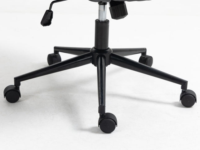 Office Chair, Mid Back Home Office Desk Task Chair With Wheels And Arms Ergonomic Computer Rolling Swivel Chair With Padded Armrest