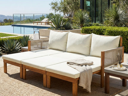 Outdoor 3 Seat Patio Sunbed