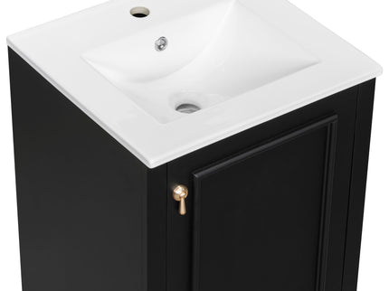 Bathroom Vanity With Sink, Soft Close Door, Adjustable U-Shaped Shelf